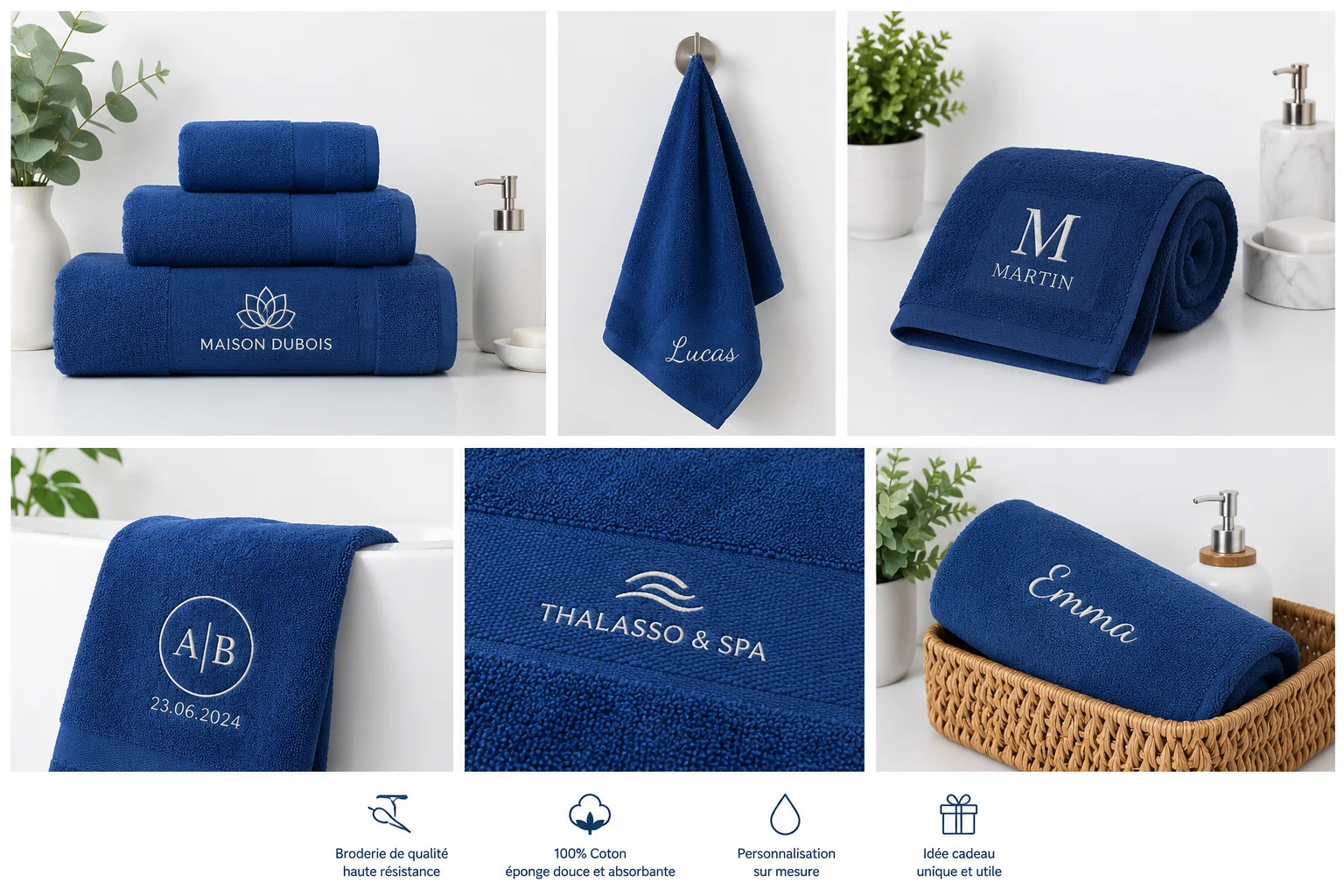 Serviette de bain personnalisé avec votre logo grace à PEPS Objet Media