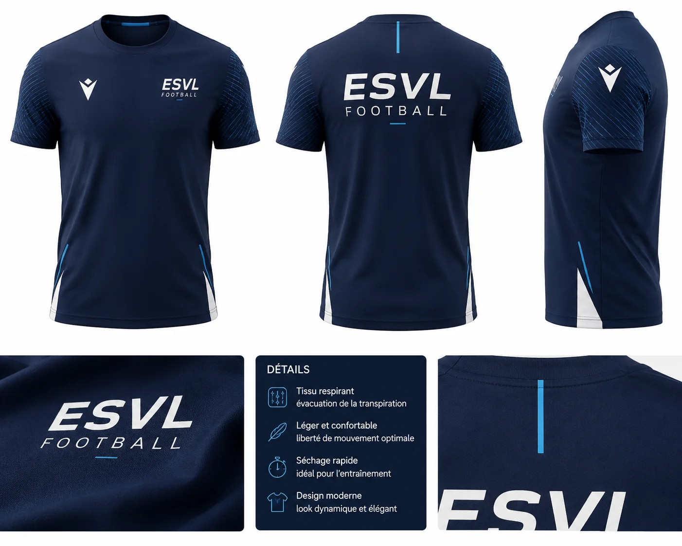 T-shirt de sport personnalisé avec votre logo grace à PEPS Objet Media